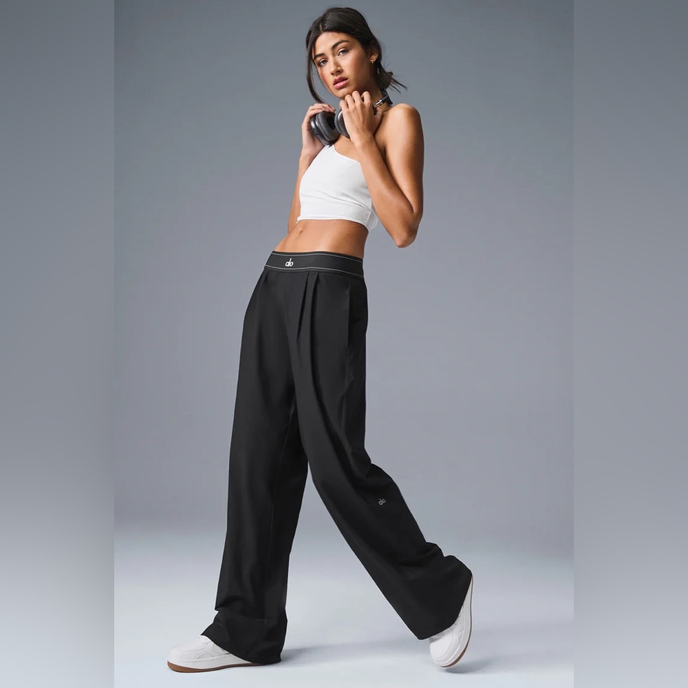 ALO Yoga Black Wide-Leg Pants
